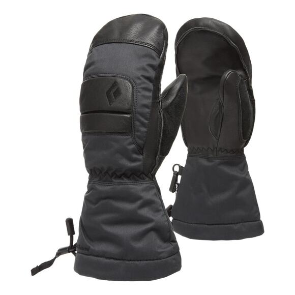 Black Diamond Kids Spark Snow SKi Mitts Mittens Medium Smoke Black Youth New NWT - Picture 3 of 4